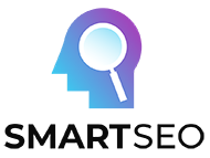 Smart S.E.O logo - a head with search glass inside